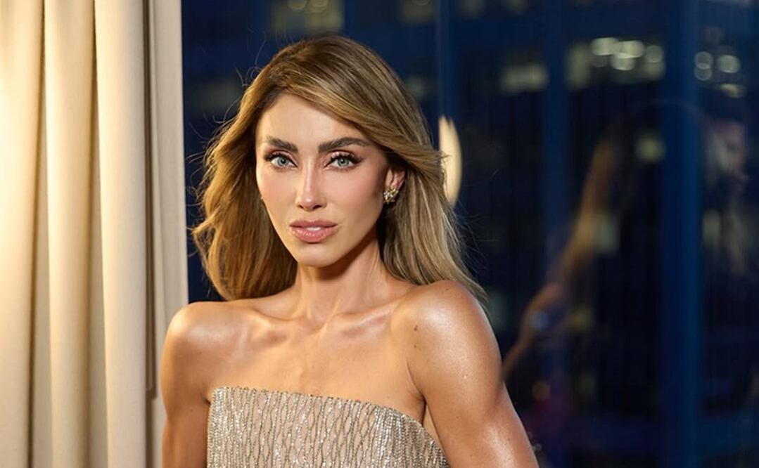 Así fue el vestido de Anahí en la gala de los Emmy 2025. Foto: X @Anahi / @luisdelaluz