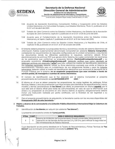 Sedena quiere blindar Palacio Nacional contra drones