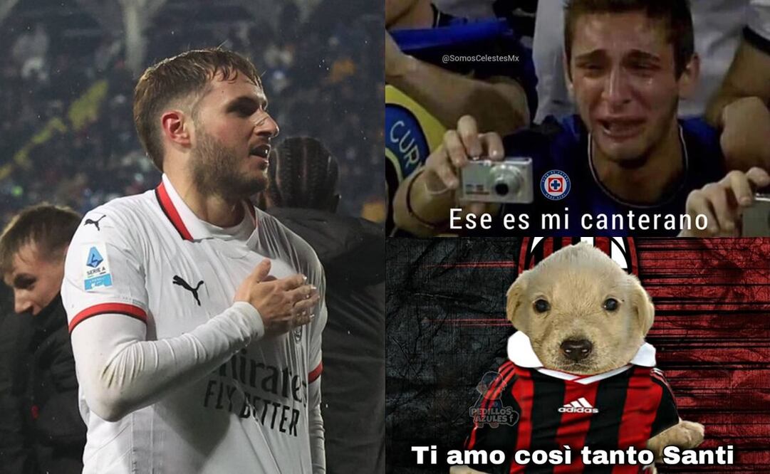 Así se dio la respuesta en redes sociales, tras el primer gol de Santiago Giménez con el AC Milan - Foto: @acmilan en X/Especial