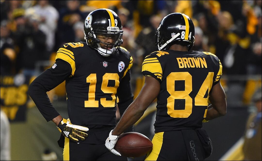 Antonio Brown, receptor estelar de los Steelers. Foto: AFP