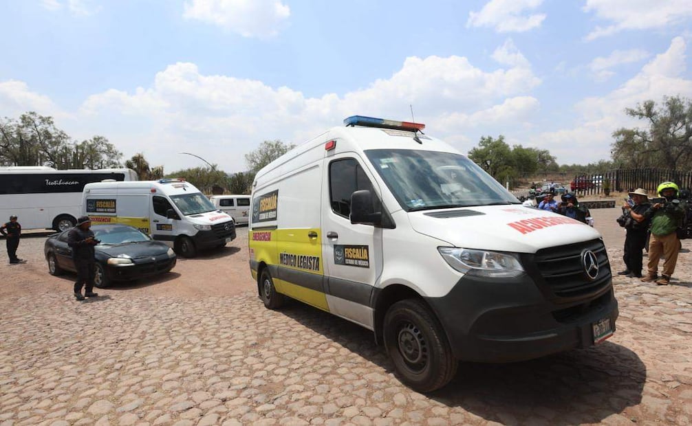 Autoridades acordonan la zona del ataque armado en Teotihuacán (20/04/2026). Foto: Osmar Alvarado / EL UNIVERSAL