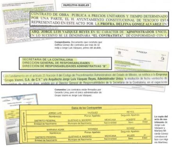 Delfina Gómez dio a familia de padrino político 32 mdp