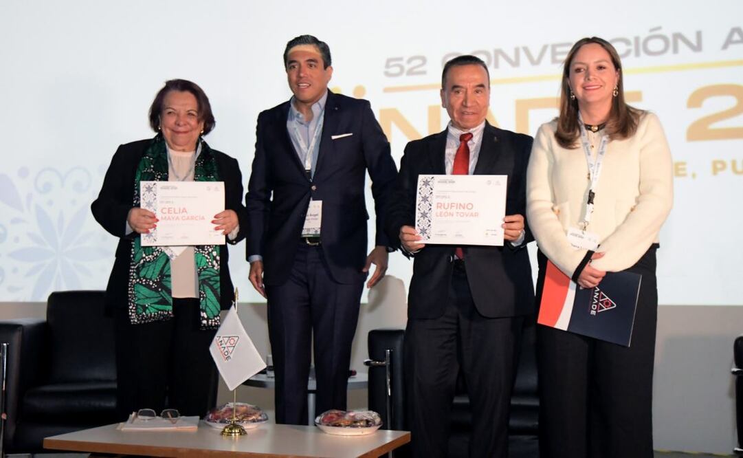 La magistrada presidenta del Tribunal de Disciplina, Celia Maya, durante la “52 Convención Anual de la Asociación Nacional de Abogados de Empresas 2025”, en Puebla, este lunes 17 de noviembre de 2025. Foto: Especial