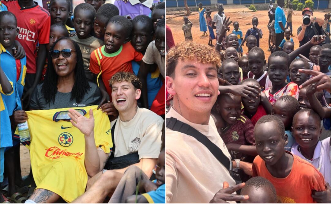 FOTO: ESPECIAL - Igor Lichnovsky pasa navidad con niños en África; el jugador de América realizó labor altruista