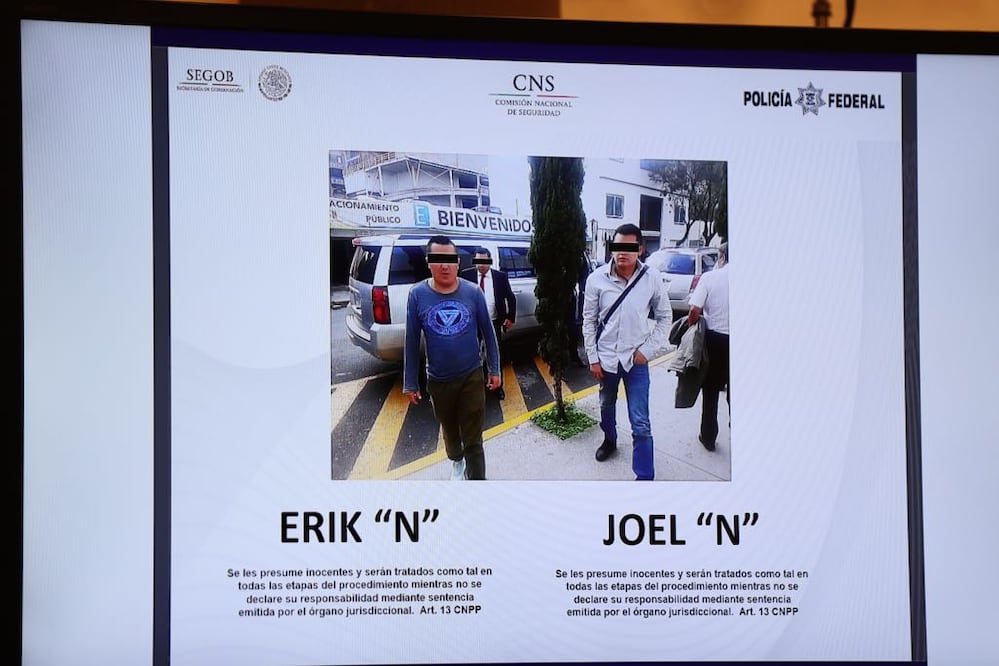 Captura de pantalla de láminas mostradas por el secretario de Gobernación 