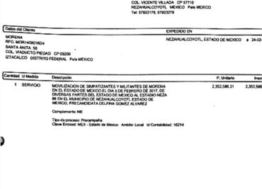 Delfina contrata a familia de Higinio