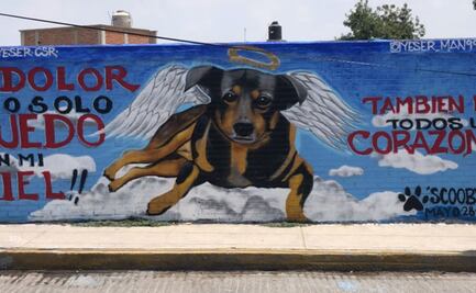 VIDEO: Con mural recuerdan a Scooby, perrito lanzado a cazo hirviendo en Tecámac