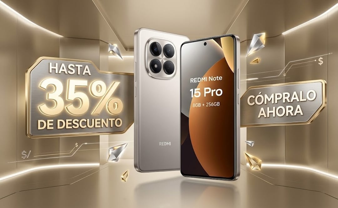 El Redmi Note 15 Pro destaca por ofrecer una combinación equilibrada de diseño, pantalla, cámaras y rendimiento. Foto: IA
