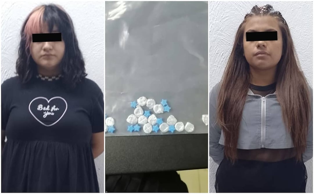 Las jóvenes actuaban de forma inusual y manipulaban bolsitas de plástico, lo que alertó a los policías Foto: Especial 