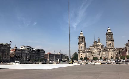 CDMX comienza a instalar la pista de patinaje en el Zócalo