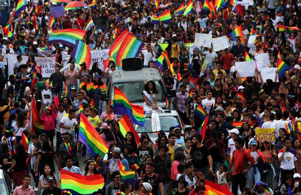 Marcha del orgullo, edición 2019, en Puebla. Foto/ARCHIVO EL UNIVERSAL