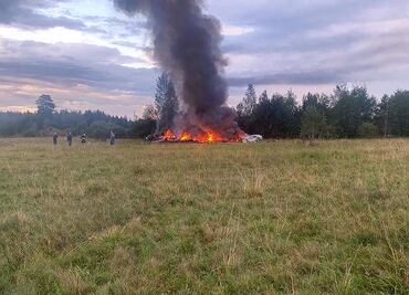 Encuentran cajas negras del avión donde viajaba el líder del Grupo Wagner, que se estrelló en Rusia