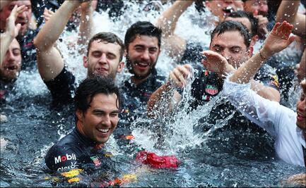 Red Bull colocó a Checo Pérez en la lista de los mejores festejos del equipo en el GP de Mónaco; ¿se olvidaron de Max Verstappen?
