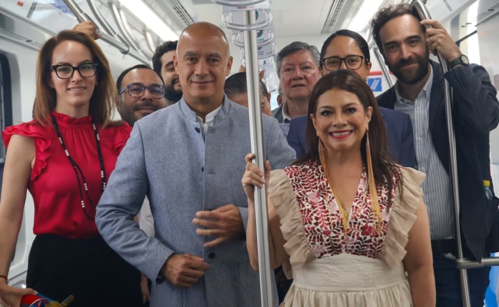 La jefa de Gobierno Clara Brugada inaugura Tren “El Ajolote”. Foto: especial