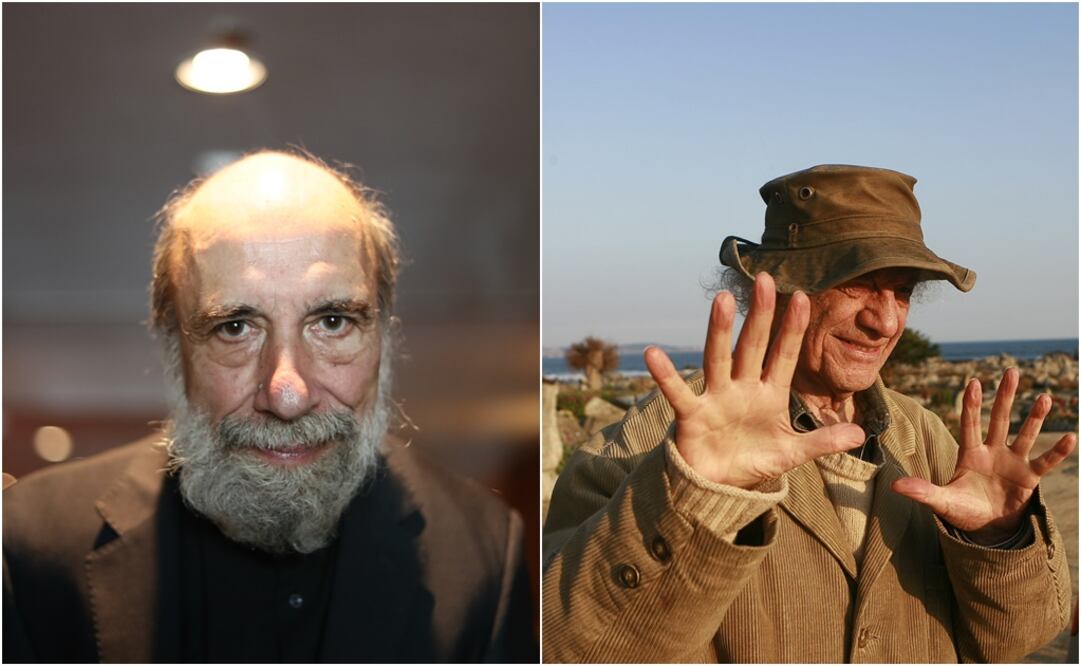 Raúl Zurita (izq) Foto: Alejandra Leyva/EL UNIVERSAL; Nicanor Parra. Foto: El Mercurio/GDA