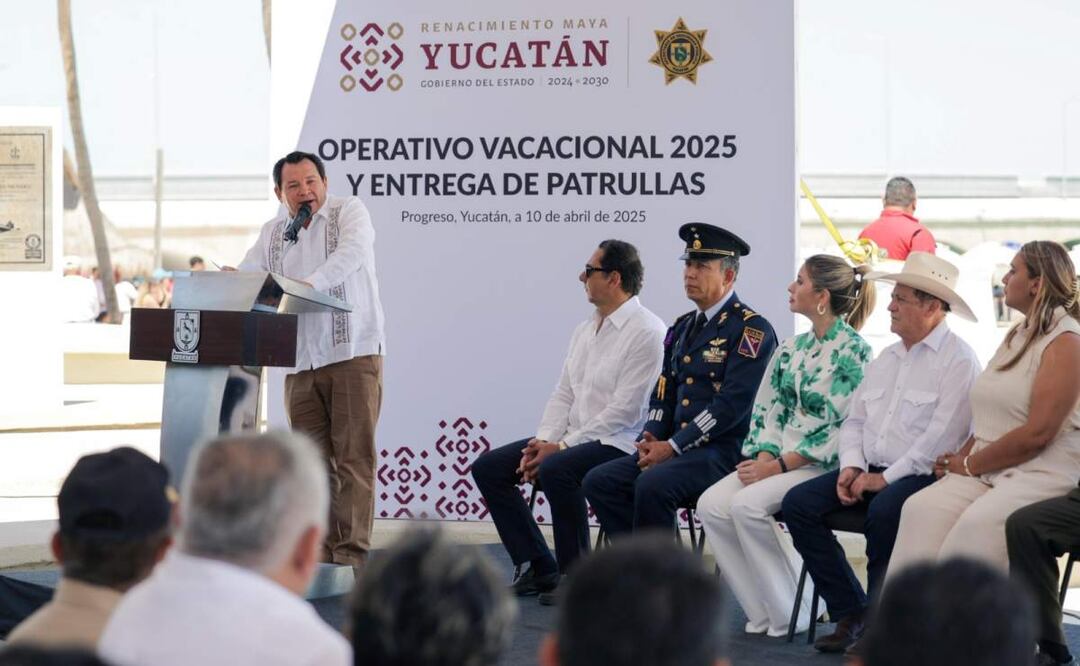 El Gobernador Joaquín Díaz Mena encabeza inicio de operativo Semana Santa 2025 en Yucatán (10/04/2025). Foto: Especial