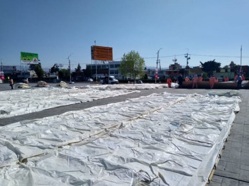 Instalan hospital inflable en Hidalgo para atender a casos de coronavirus