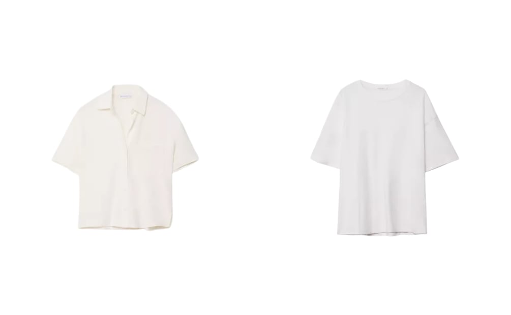 La camiseta blanca perfecta existe: buen algodón, buen corte y suficiente para resolver cualquier outfit. Foto: Zara
