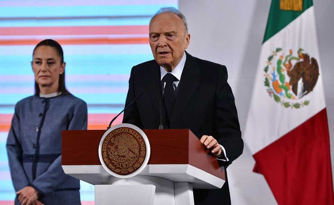 Alejandro Gertz Manero, fiscal genera de la República, durante la mañanera del 25 de marzo del 2025. Foto: Berenice Fregoso / EL UNIVERSAL