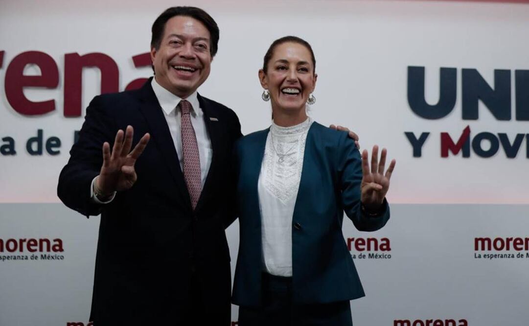 El líder de Morena y la nueva coordinadora de la Defensa de la 4T sostuvieron su primera reunión de trabajo rumbo a 2024 / Foto: Diego Simón, EL UNIVERSAL