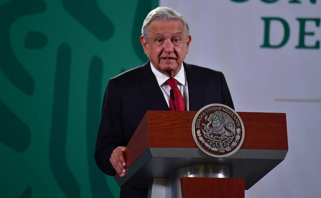El presidente Andrés Manuel López Obrador en conferencia de prensa desde Palacio Nacional. Foto: Hugo García / EL UNIVERSAL