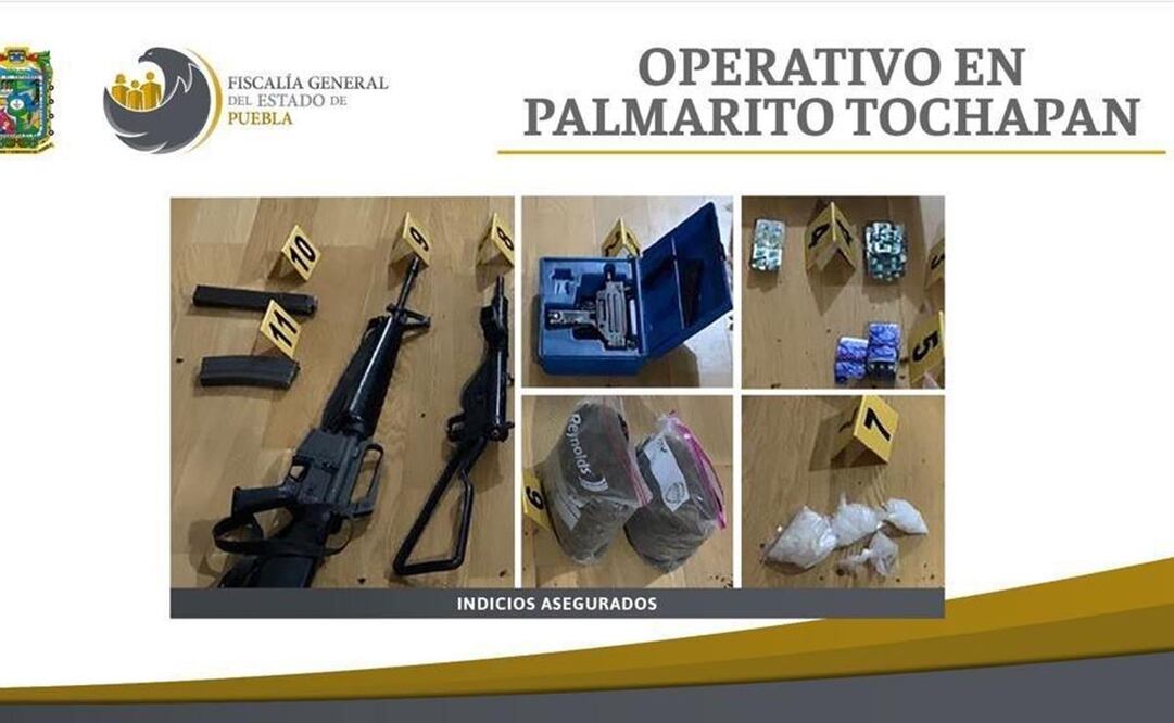 En el cateo a un inmueble se aseguraron armas de fuego, droga, equipamiento de circuito cerrado y una habitación con blindaje / Foto: Especial