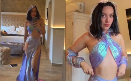 Exviolinista de Nodal enciende redes con look de sirena en plena crisis de Ángela y Christian