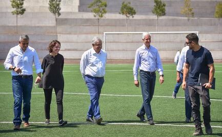 AMLO y Del Mazo supervisan avances de la construcción del Parque Bicentenario, en Ecatepec