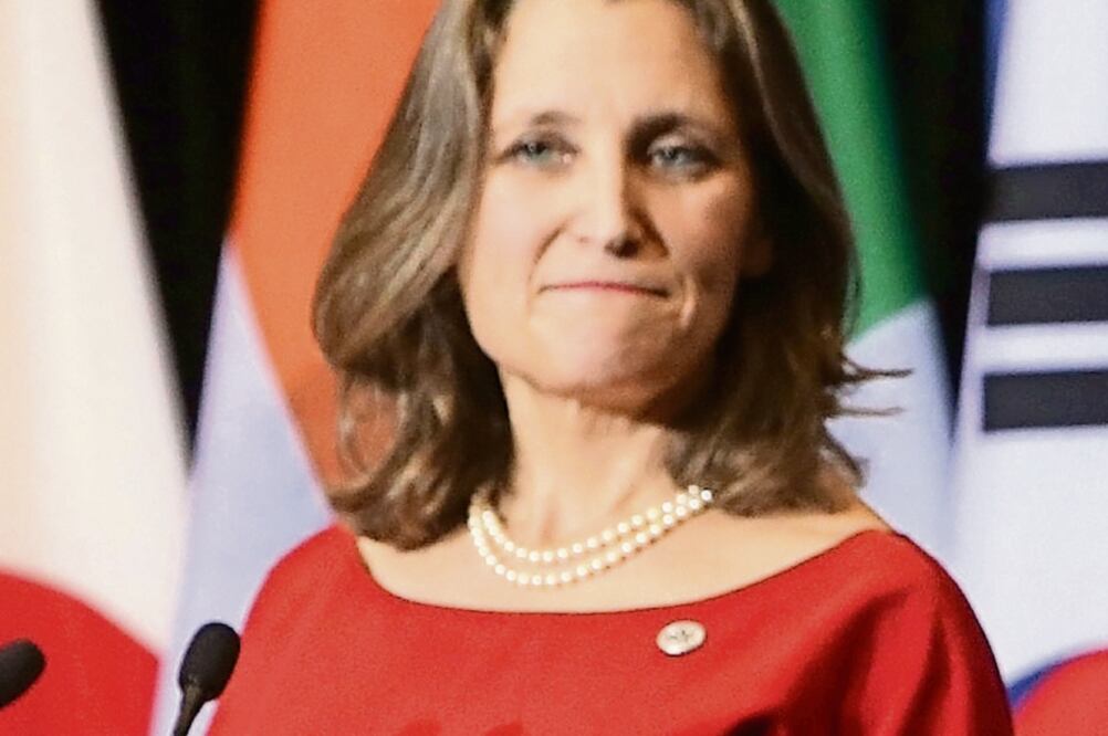 La canciller canadiense, Chrystia Freeland (FOTO: ARCHIVO EL UNIVERSAL)