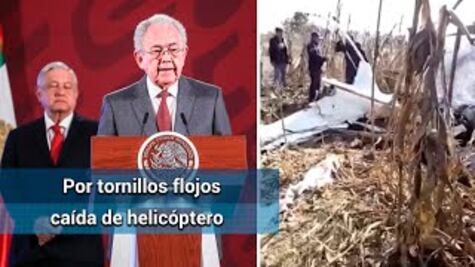 Dos tornillos sueltos, falla en el helicóptero de los Moreno Valle: SCT