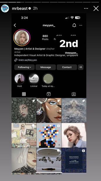 Ganador sorteo Mr Beast 2