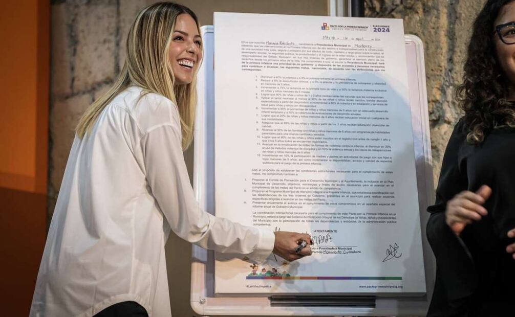 Mariana Rodríguez candidata por Movimiento Ciudadano por la alcaldía de Monterrey. Foto: Especial