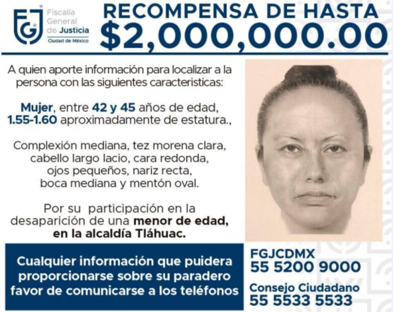 Identifican a mujer que se llevó a la niña Fátima