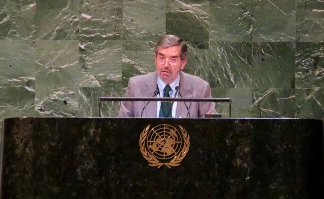 Juan Ramón de la Fuente participó en la ceremonia del Día Internacional del Multilateralismo y Diplomacia para la Paz. Foto: Twitter @MexOnu