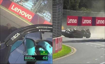 VIDEO: Así fue el brutal choque que sufrió George Russell durante el GP de Australia