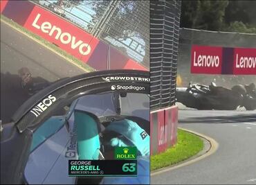 VIDEO: Así fue el brutal choque que sufrió George Russell durante el GP de Australia