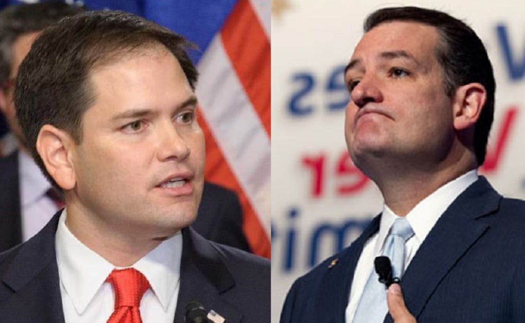 Rubio (left) says the "alternative-to-Donald-Trump vote" will coalesce around him, while Cruz counters that he's the only Republican who's been able to beat Trump so far. (Photo: Special) 