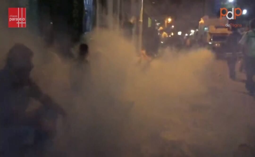 La caravana de migrantes hondureños fue fumigada. Foto: Especial