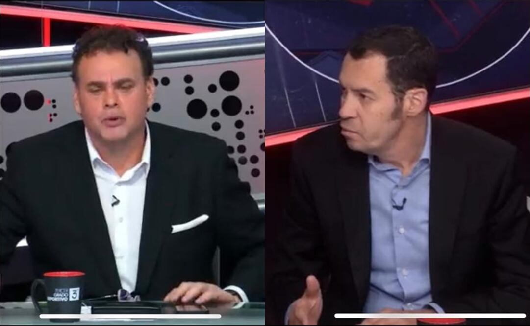 David Faitelson y André Marín intercambiaron opiniones en Tercer Grado Deportivo / FOTO: ESPECIAL