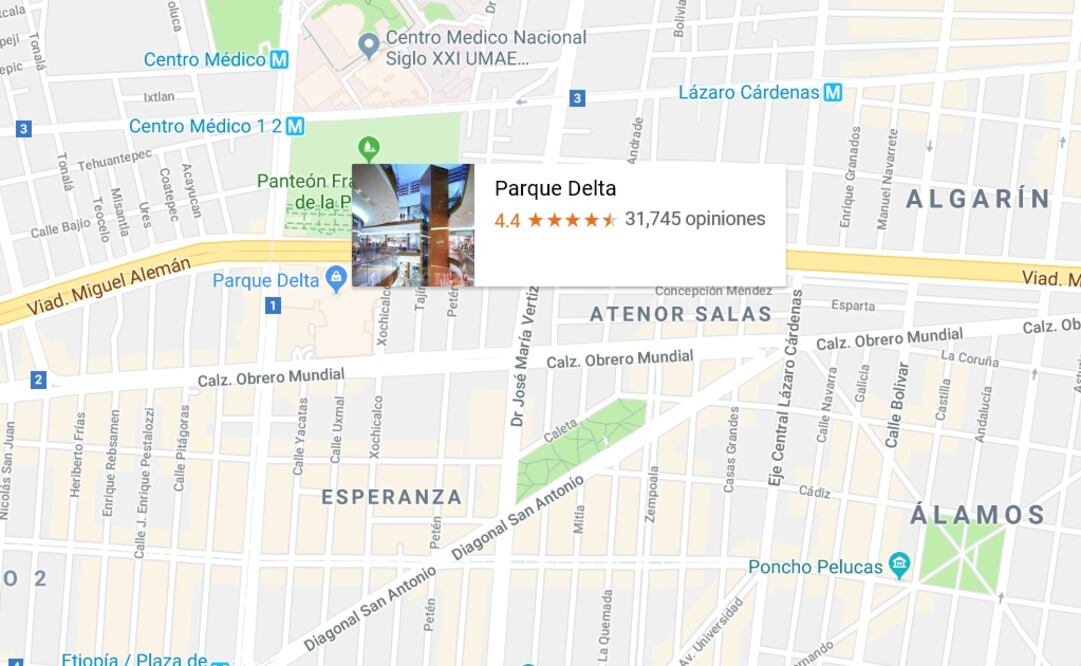 Captura de Google Maps