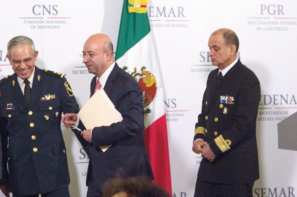 Renato Sales Heredia, comisionado Nacional de Seguridad, anunció ayer el arresto de Javier Guerrero Covarrubias, presunto jefe del CJNG (ENRIQUE ORDÓÑEZ. CUARTOSCURO)