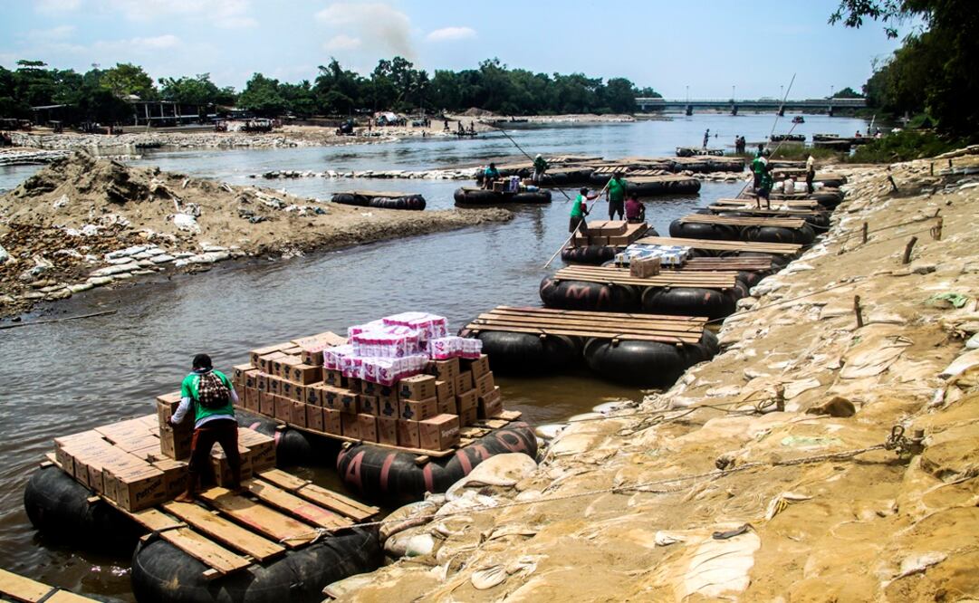 El río Suchiate, que sirve de división política entre México y Guatemala. (FOTO: María de Jesús de Peters. EL UNIVERSAL)