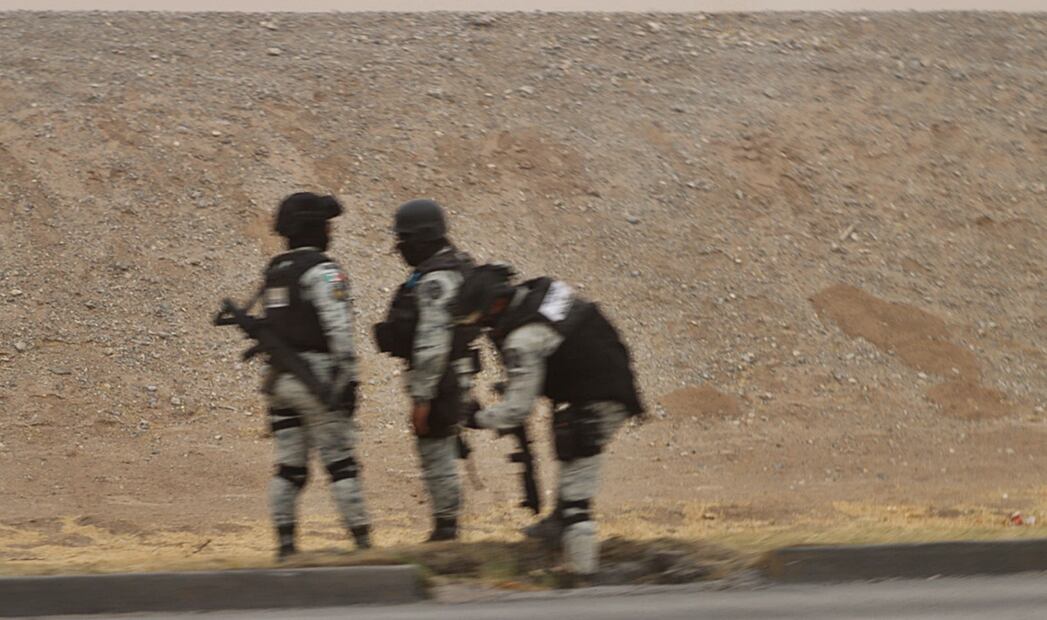 Elementos de la Guardia Nacional llevaron a cabo este martes 11 de febrero de 2025, una serie de operativos para buscar túneles a lo largo de la frontera en Ciudad Juárez, Chihuahua. Foto: Paola Gamboa / EL UNIVERSAL