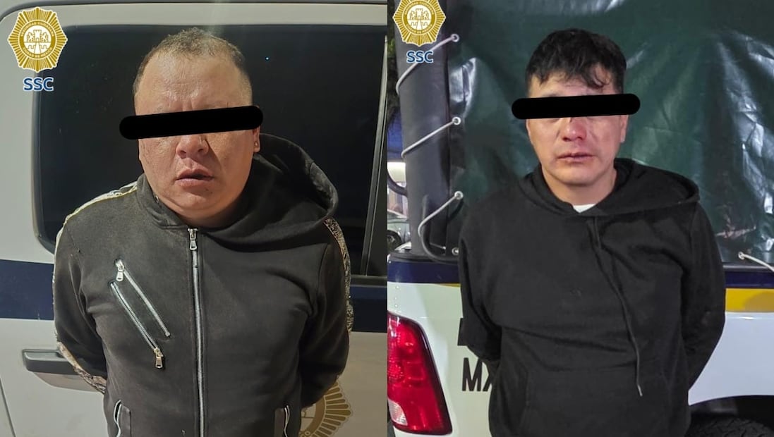 Detención de dos hombres por su presunta responsabilidad en el asesinato de un automovilista. Foto: Especial