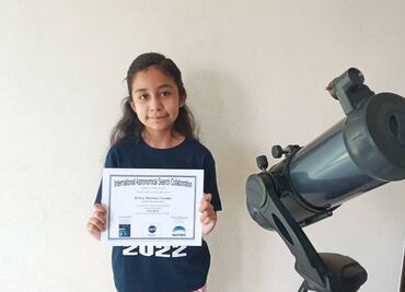 Primera niña mexicana en descubrir un asteroide tendrá la oportunidad de darle un nombre; “Me siento muy orgullosa de mí misma”, dijo