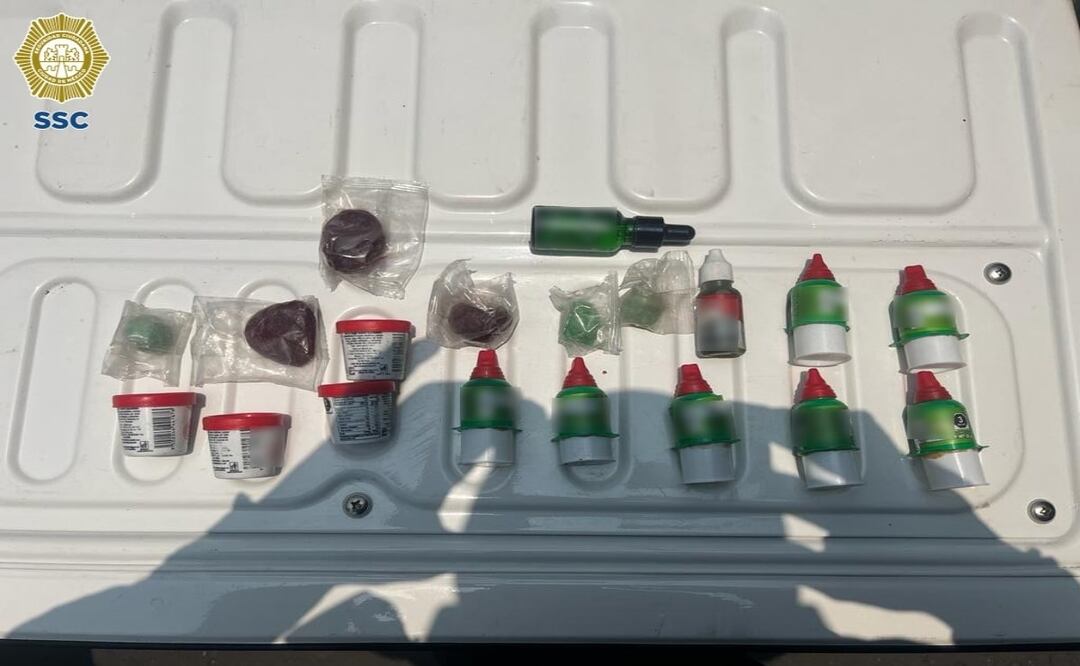 Las autoridades aseguraron varios dulces de tamarindo que contenían mariguana, además de un gotero con una sustancia similar. Foto: Especial