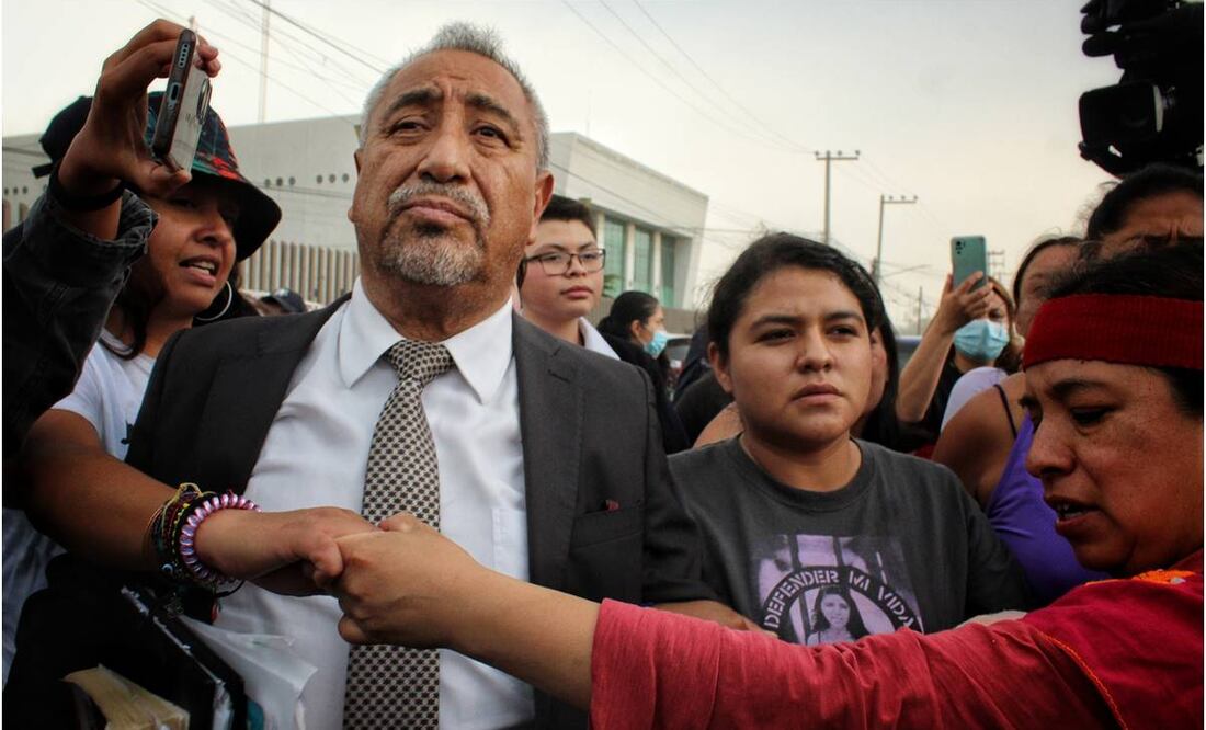 Roxana Ruiz al salir de la audiencia de absolución en Neza. Foto: Brenda Martínez/ EL UNIVERSAL