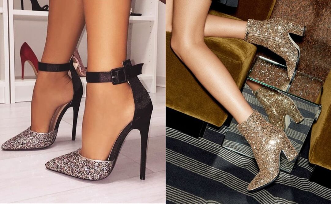 El calzado con glitter es la tendencia para brillar en las fiestas navideñas. Foto: Instagram