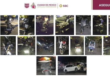 Despliegan operativo por rodada en Benito Juárez; SSC asegura 15 motos y aplica 20 infracciones