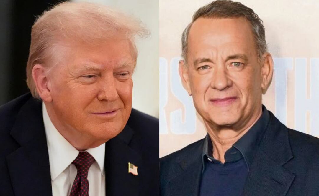 Donald Trump y Tom Hanks. (08/09/25) Fotos: Archivo